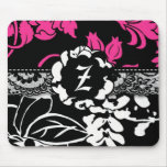 311-PINK BLACK FLORAL MONOGRAM