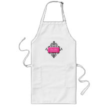 311-Pink Blast Damask Apron
