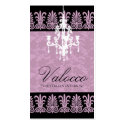 311-PINK CHAMPAGNE CHANDELIER  DAMASK business cards