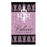 311-PINK CHAMPAGNE CHANDELIER  DAMASK business cards