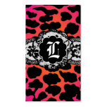 311-PINK FIRE LEOPARD & LACE business cards