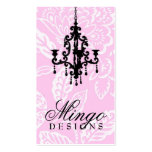 311-PINK FLAMINGO VINTAGE DAMASK business cards