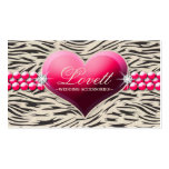 311-Pink Glam Heart Business Card Templates