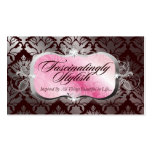 311-Pink Platter - Chocolate Background business cards