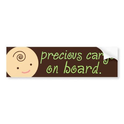311-PRECIOUS CARGO - GREEN BUMPER STICKERS by Jill311