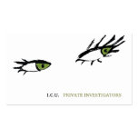 311 Private Investigator Green Eyes Business Card Template