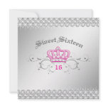 311-Queen for a Day | Sweet Sixteen Hott Pink Invitation