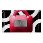 311-Red Posh Purse Monogram Business Card Templates