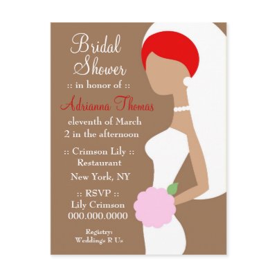 311-REDHEAD BRIDE SHOWER INVITATION by Jill311