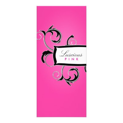 311-Roxy Black & Pink Personalized Rack Card by Jill311