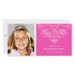 311-Royal Pink Princess Holiday Photo Card