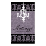 311-ROYAL PURPLE CHANDELIER  DAMASK BUSINESS CARD