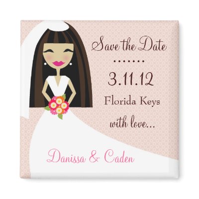 311-SAVE THE DATE BLACK/BRUNETTE BRIDE by Jill311
