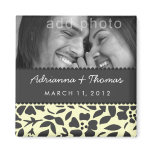 311-SAVE THE DATE LEMON CREAM FRIDGE MAGNET