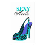 311-Sexy Heels | Turquoise Leopard Business Card
