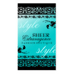 311-SHEER EXTRAVAGENCE turquoise Business Card