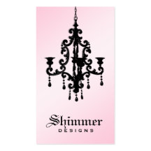 311-Shimmer Chandelier Pink 2 Business Card