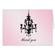 311-Shimmer Chandelier Pink Greeting Cards