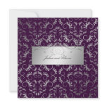 311-Silver Divine | Eggplant Personalised Invite