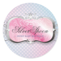 311 Silver Spoon | Baby Boutique Round Stickers