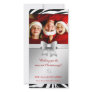 311-Silver Zebra Bow Christmas Photo Card