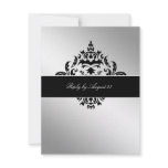 311-Simplisticly Elegant Damask Silver RSVP