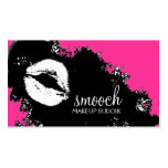 311-Smooch White Grunge Kisses Hot Pink business cards