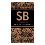 311-SNAKESKIN MONOGRAM BUSINESS CARD TEMPLATES
