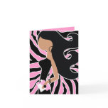 311-Spa Fashionista Long Pink Zebra Card