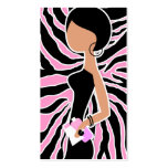 311-Spa Fashionista Pink Zebra Business Card Template