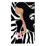 311-Spa Fashionista Pink Zebra_Long Hair business cards