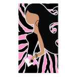 311-Spa Fashionista Pink Zebra_Long Hair business cards