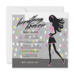 311-Stylish City Girl | Light Pink Colorful Personalized Invite
