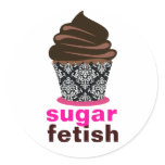 311 Sugar Fetish Damask Diva Chocolate Stickers