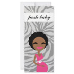 311-Sweet Pregnant Mommy Zebra- Ethnic Custom Rack Card