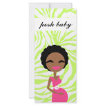 311-Sweet Pregnant Mummy Zebra Lime- Ethnic rack cards