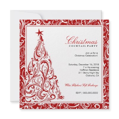 311-Swirly Colourful Christmas Tree | Red Personalised Announcement by Jill311