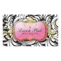 311-The Lavish Pink Plate | Charcoal Business Card Template