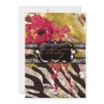 311-Tigress / Zebra Rose Birthday Invite