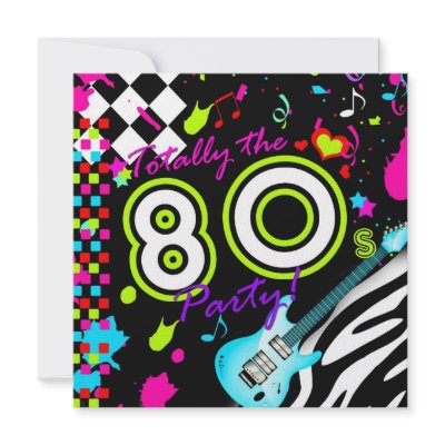 311 Totally the 80s Party - Turquoise Guitar by Jill311
