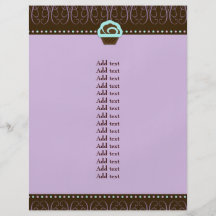 311 Turquoise & Purple Swirly Sweet Personalized Flyer