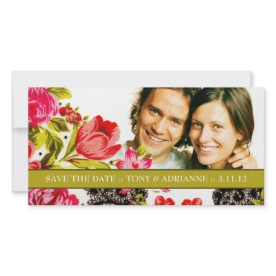 311-VIBRANT GARDEN SAVE THE DATE PERSONALISED PHOTO CARD by Jill311