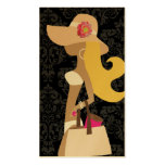 311 White Bikini Pink Floral Fashionista Blonde Business Card