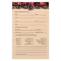 311 Wild Lily Bridal Information Card Personalized Flyer