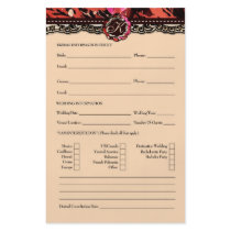 311 Wild Lily Bridal Information Card Flyer Design