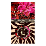 311-WILD LILY ZEBRA & LACE PINK business cards