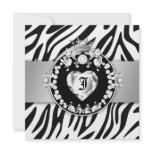 311 Zebra Tique Kiss Queen of Hearts Sweet16 Personalized Announcement