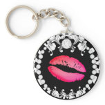 311-Zebra-Tique with Diamonds Keychain Lips