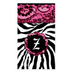 311- ZEES SEXY SAFARI: HOTT PINK BUSINESS CARD business cards
