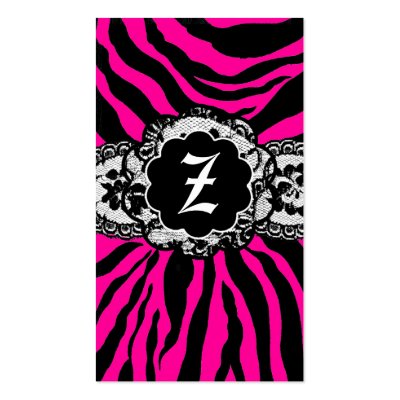 311-Zees Sexy Safari: NEON FLAMINGO BUSINESS CARD by Jill311